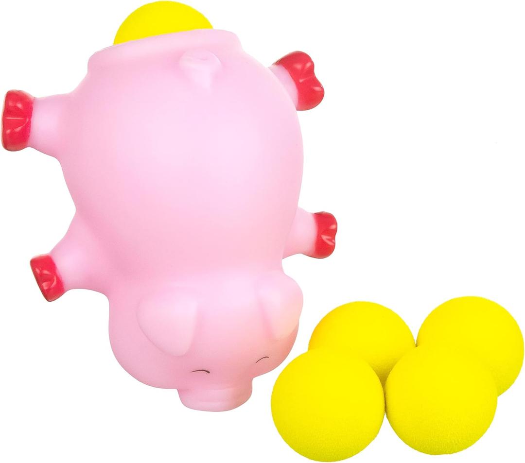 1pc Foam Ball Popper Toy - Squeeze & Launch Pig Toy w/ Foam Balls Included  Animal Ball Shooting Squishy Toy, Toddler Toys