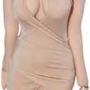 1/6 Ratio of Women's ClothingBanquet Spaghetti Strap Dress, Beige
