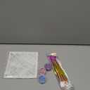 Mermaid Scale Stencil Set 9 Pieces Reusable Mermaid Face Makeup Stencils Fish Scale Templates, 3 Bottles Glitter and 4 Pcs Eye Makeup Brushes - Women Girl Cute Make Up DIY Tool Set