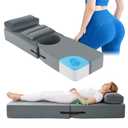 HOMBYS Adjustable BBL Bed After Surgery,Memory Foam Recovery Mattress, Head & Lumbar Support Pillow Relieve Pressure, Brazilian Butt Lift Recovery Must Haves,Suit for Petite Users up to 154 lbs&5'7"