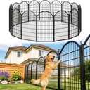 8 Panels No Dig Garden Fence, Dog Fence Outdoor for Yard, 48in(H) x 18ft(L)