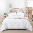 Weigelia Twin Comforter Set 5 Pieces White Comforter Set for Women and Men Reversible Bedding Set Ultra Soft All SeasonComforters, Flat & Fitted Sheets, Pillowcases & Shams