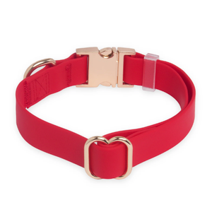 Cherry Red Waterproof Dog Collar