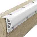 12/16/24FT Marine Dock Bumpers,P-Type PVC Dock Bumper Fenders for Horizontal Decks or Piers Protection,Hardware Inclded(White/Black/Grey)