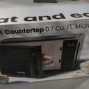 Chefman Countertop Microwave Oven 0.7 Cu. Ft., 700 Watts with 10 Power Levels, 6 Cooking Presets with One-Touch Express Cook, Eco Mode, Child Safety Lock, & Mute Button - Black
