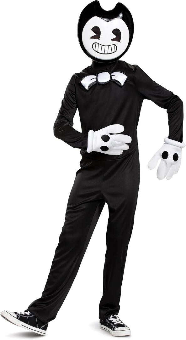 Disguise Bendy & The Ink Machine Classic Child Costume, Large (10-12) , Black