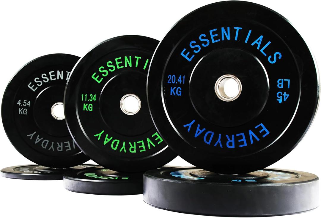 2-Inch Olympic Bumper Plates, Perfect Weight Plates for Weightlifting and Strength Training