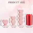 WDS WONDROUS Taper Candle Holder Set of 3 - Valentine's Day Candlestick Holders Wedding Decor, Pink Heart Ceramic Candle Sticks Holders for Table Farmhouse Decor Romantic Housewarming Gift