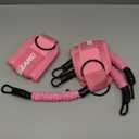 Ankle Resistance Bands with Cuffs, Ankle Weights Bands for Working Out, Women Leg and Glutes Workout Equipment, Exercise Bands for Kickbacks, Butt and Booty Trainer, Home Gym Fitness Equipment (Pink)