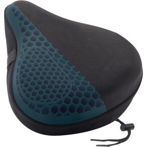 Zacro Wide Bike Seat Cushion - Honeycomb Gel Bike Seat Cover for Men & Women Comfort, Extra Soft Padding Bicycle Saddle fit for Peloton, Spin Stationary Exercise, Mountain Road Cycling Bike