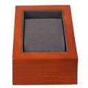 JEWEDECO Wooden Watch Display Case with Bracelet Organizer, Gray Solid Wood Watch Box Organizer 7x9.5x4.5cm for Men and Women Jewelry Storage