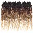 Faux Locs Crochet Hair For Women Soft Locs 18 Inch Goddess Crochet Hair Curly Ends Dreadlocks Boho Style Synthetic Braiding Hair Extensions(6 Packs,1b/30/27)