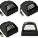 Antline Full LED License Plate Light Tag Lamp Assembly Replacement for Chevy Silverado 1500 2500 3500 Suburban Tahoe GMC Sierra Yukon XL Escalade, 6000K White (Pack of 4)