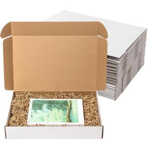 17x11x3" Shipping Boxes 20 Pack White Corrugated Cardboard Mailing Boxes for Small Business - Flat Literature Mailer Packaging Supplies