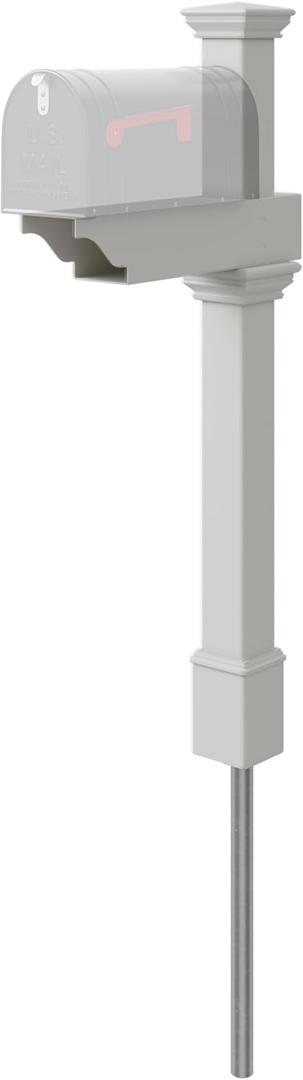 Zippity Outdoor Products ZP19013 Classica Mailbox Post, White
