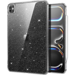 ESR for iPad Pro 11 Inch Case M4(2024, 5th Gen), Thin and Lightweight, Shock and Drop Protection, Yellowing Resistant, Hard Back, Supports Pencil Pro and Pencil(USB-C), Classic Series, Clear Shimmer