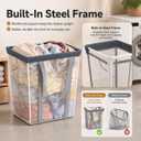 80L Laundry Basket Foldable Laundry Hamper with Handles