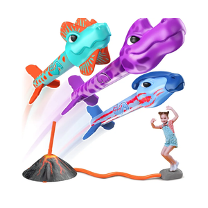 Dino Blasters, Rocket Launcher for Kids - Soars 100 Feet. Kids Outdoor Toys, Birthday Gift, for Boys & Girls Ages 3-6 Years Old - Toddler Outside Toys 4-8, Dinosaur Toy, Kids