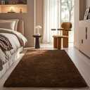 Ophanie Brown Rugs for Bedroom Living Room, Fluffy Fuzzy Furry Carpet, Plush Soft Shaggy Bedside Indoor Floor 4x6 Area Rug for Kids Girls Boys Baby Teen Dorm Nursery Home Decor Aesthetic