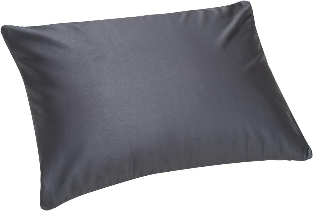 Microbead Throw Pillow Bedding Neck Pillows with Removable Cover, 16" x 12" Bed and Couch Decorative Pillow for Home Sofa Bedroom Fun Colors Support. Silky, Comfortable (BlackBerry Color)
