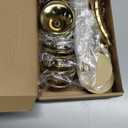 SylvaCraft Brass Gold Candle Holders Rustproof Taper Candlestick Holders for Holiday Party Table Centerpiece Wedding Fireplace Mantel Housewarming Gift(4 Sets(12 Pcs))