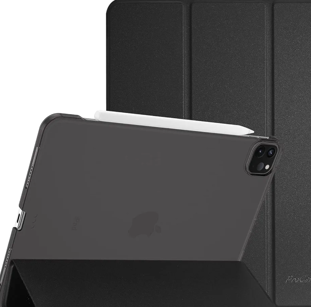 ProCase Cover for iPad Pro 11 Inch Case 2022/2021/2020/2018, Slim Stand Hard Back Shell Smart Cover for iPad Pro 11 4th Gen 2022/3rd Gen 2021/ 2nd Gen 2020/1st Gen 2018 -Black