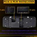 Master Power Window Switch for 2009 2010 2011 2012 Ram 1500,Ram 2500,Ram 3500.3 PINS + 10 PINS,OE# 4602863AD,4602863AC,4602863AB Driver Side Control switches(Green Light)