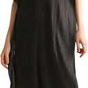 Women's Long Dress Classic Pleated Irregular Raglan Sleeve Round Neck Party Evening Vestidos XXL