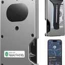 Wallet for Men, Air Wallet Build in Airtag Chip, Smart Wallet Compatible with Apple Find My iOS Only, Minimalist Front Pocket Wallet RFID-Blocking Card Holder with Money Clip (Grey)