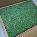 Artificial Grass Puppy Pee Pad for Dogs and Small Pets - 20x25 Reusable 4-Layer Training Potty Pad with Tray - Dog House and Pet Supplies by PETMAKER