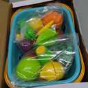 Play Food Set with Cutting Fruits&Felt Tree Mat, Pretend Food Play Kitchen Accessories, Toy Kitchen Food Playset for Toddlers, Preschool Learning Toys for Kids Ages 3 4 5 6 Boys Girls Gift