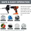 Drain Auger, Clog Remover with Drill Adapter, 25 Feet Flexible Plumbing Snake Use Manually or Powered for Kitchen,Bathrom and Shower Sink, Comes with Gloves(Gray)
