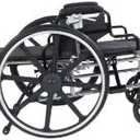 Drive Medical Viper Plus GT Full Reclining Wheelchair, Detachable Desk Arms, 18'' Seat Black