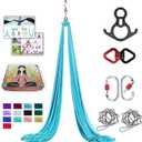 Aerial Silks 11 Yards Aerial Silks For Home Aerial Yoga Swing Aerial Yoga Hammock Swing Aerial Silk For Gymnastics (SKY BLUE)