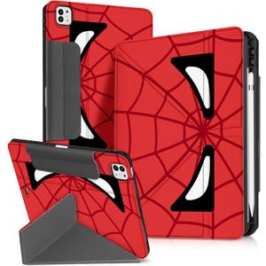 iPad Pro 11 Inch M4 2024 Case With Pen Holder - Cute Cartoon Cool Anime Kawaii Fun Protector Stand Folio for Boys Girls Women Men - Zhizhuxia Eyes