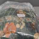 Deerly Green Floral Area Rug 5x7 Vintage Boho Washable Non-Slip Living Room Carpet Soft Low Pile Thin Bedroom Floor Mat Indoor Home Decor for Dining Room Playroom Nursery Farmhouse, Green/Multi