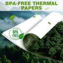 TUXIYA 500 Sheets Thermal Printer Paper 8.5 x 11 Inch,BPA free Advanced Thermal Printing, US Letter Size Thermal Paper Compatible Most Portable Printers