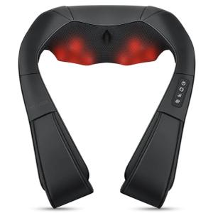 Medcursor Neck Massager - Portable Electric Neck and Back Massager with Heat, Deep Tissue 3D Kneading Pillow for Muscle Pain Relief, Ideal Father’s Day Gift, Not Cordless