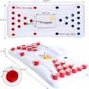 Triumpeek Inflatable Pool Game Table Float, 6FT Blow Up Floating Pool Game Raft Lounge, Fun Pool Party Game Table for Adults, Cups & Balls NOT Included