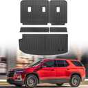 Custom for 2018-2023 Chevy Traverse /2024 Traverse Limited Cargo Mats Trunk Liner and Rear Seat Backrest Mat All Weather TPE Protection Mat Accessories (for 2018-2023 Chevy Traverse)