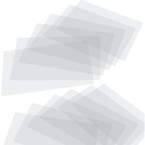 CraftyCrocodile Clear Plastic Placemats Set of 12 - Vinyl Table Protector for Dining, Kitchen, Office, Painting Table, Shelves - Heat Resistant, Crystal Clear, Wipeable Place Mats - 17.5x12