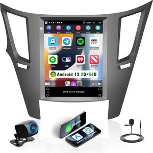 UNITOPSCI 2G+64G Android Car Stereo Radio for Subaru Outback Legacy 2010-2014 Wireless CarPlay Android Auto 9.7 Inch Vertical Touchscreen HiFi Bluetooth GPS Navigation FM/RDS WiFi SWC Backup Camera