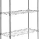 Honey-Can-Do 5-Tier Heavy Duty Adjustable Shelves, Metal Storage Rack with 200-lb Shelf Capacity, Chrome, 14" W x 36" L x 72" H
