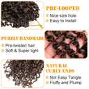 Aksice 12 Inch 8 Packs Yanky Twist Crochet Hair for Women Pre-looped Mini Twist Hair Bohemian Passion Twist Crochet Hair Boho Crochet Braids Synthetic (1BH30)