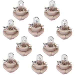Dashboard Instrument Cluster Bulb (Set Of 10 Pcs) 12V1.5W with Beige/Brown Socket Base Fit for BMW Replace#62111391260 (Brown)