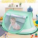 Baby Beach Tent,Large Pop Up Beach Tent Sun Shade for Beach,Portable Baby Travel Tent with Mosquito Net,Indoor Baby Play Tent,UPF 50+ UV Protection Sun Shelters for Infants