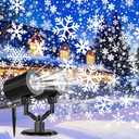 Christmas Projector Lights Outdoor, Dynamic Snowflake Projection for Christmas Decoration Outdoor Indoor Yard Decor New Year-Dual-Head B
