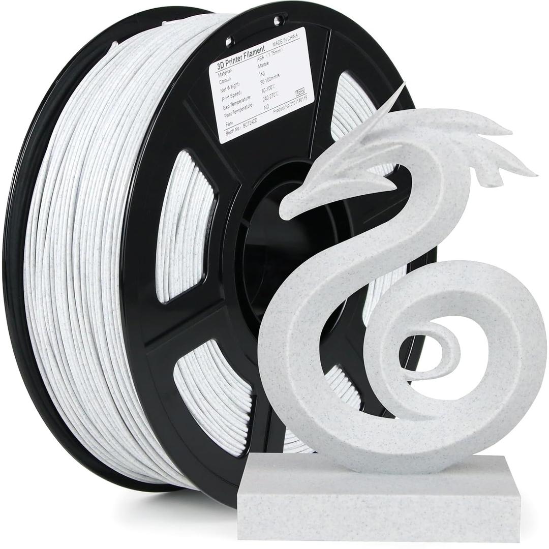 Colored HS+PLA Filament 1.75 +/- 0.02mm 3D Printer Filament, No Warping, Non Odor & Fumes - Perfect for Outdoor Functional Mechanical Parts, 1kg (2.2lbs) Spools