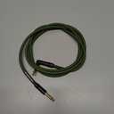 Pro Bass Guitar Cable 6 ft, Gold-Plated Neutrik REAN Connector, Low Capacitance 99.99% 18AWG OFC, Kevlar-Reinforced 1/4 Inch Instrument Cable for Fender Combo Electric Amp Rumble Marshall, Right Angle (Neon Green/Black)