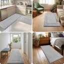 Microfiber Runner Rug 30" x 84", Bathroom Rug for Kitchen, Hallway